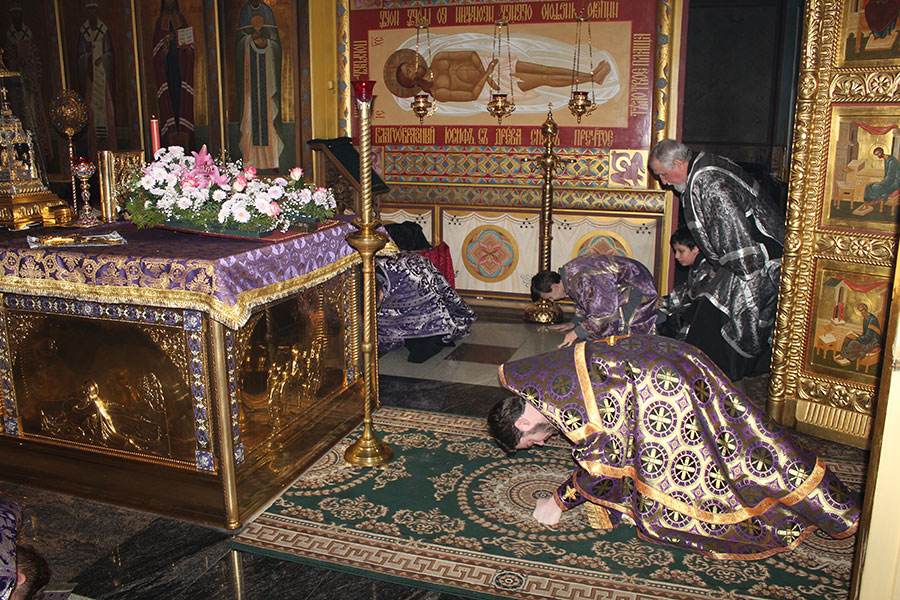 Праздничные службы в Князь-Владимирском соборе на Крестопоклонной неделе